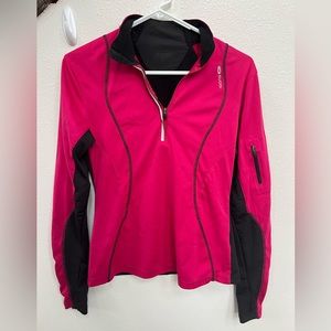 Sugoi Women’s Small Pink and Black Firewall 180 Running/Training 1/4 Zip Jacket